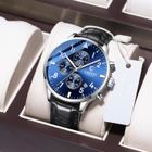 Montre Homme RMEGA - Montre Quartz or étanche homme - Bleu