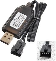 YUNIQUE FRANCE USB Câble de chargeur RC universel avec connecteur SM-4P pour batterie LiPo 2S 7.4V compatible RC