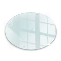Planche a decouper en verre ronde trempe verre transparent, résistante aux rayures, à la chaleur Tulup fi 40 cm