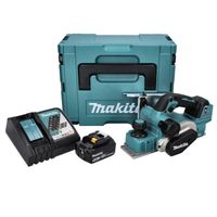 Makita DKP181RT1J Rabot sans fil 82mm 18V Brushless + 1x Batterie 5,0 Ah + Chargeur + Coffret Makpac
