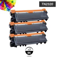 Toner laser compatible Brother TN2320 pour imprimante HL L2300D L2360DN 2700DW - Pack de 3