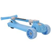 Trottinette Enfant 3 Roues Lumineux pour enfants 2 -8 ans Scooter Portable Pliable Poignées Ajustable Jusqu'à 40kg -Bleu