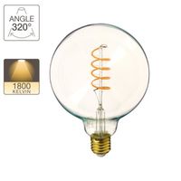 Ampoule LED G125, culot E27, 4W cons. (28W eq.), lumière blanc chaud