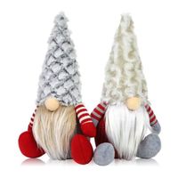 Figurines de Noël,2 pièces figurine en peluche de Noël,décoration de cheminée de fête de Noël,ornements cadeau de bureau,pour salon