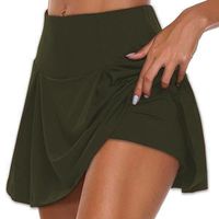 Fankiway Jupe-Pantalon Mi-Taille Nouvelle Couleur pour Femmes Shorts de Sport Décontractés Jupe-Pantalon