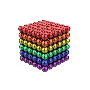 HAND SPINNER - ANTI-STRESS MTEVOTX  Cube magnétique magique - Buckyballs - Ensemble de 216 billes de 5mm - 6 couleurs vives