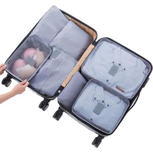 SET DE SACS DE VOYAGE Set de sacs de voyage - Bagousses d'organisateur à bagage - Grise - Pliable