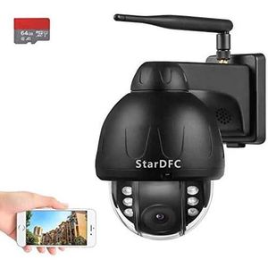 Max 128G SD Card Stockage SHIWOJIA PTZ Cam/éra d/ôme ext/érieure Cam/éra IP 1080P 2.4G WiFi avec Inclinaison panoramique,Vision Nocturne Couleur D/étection de Mouvement Audio bidirectionnelle IP66 /étanche
