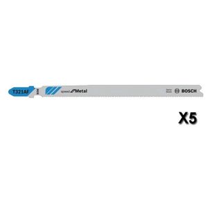 SCIE - LAME DE SCIE Lot de 5 Lames de scie sauteuse Speed for Metal T321AF L 132 mm BOSCH 2608636705