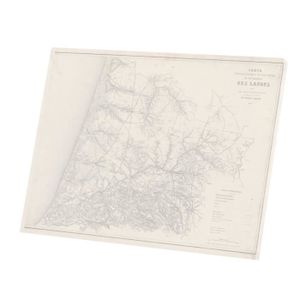 OBJET DÉCORATION MURALE Tableau Décoratif  40 Landes Département Carte Ancienne France Région (53 cm x 40 cm)