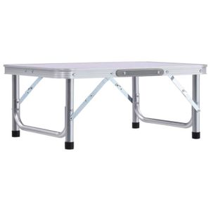 TABLE DE CAMPING BEL Table pliable de camping Blanc Aluminium 60x45