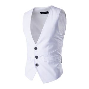 Gilet Costume Homme Noir Mode Slim Fit Gilet Pour Hommes