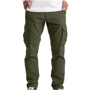 PANTALON Pantalon cargo - Vêtements de travail - Homme - Vert - 6 poches