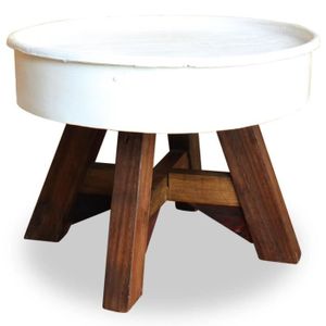 Table Basse De Salon Ronde En Bois Achat Vente Pas Cher