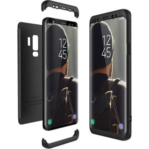 COQUE - BUMPER Coque samsung Galaxy S9 plus coque antichoc 360 degrés protecteur，Ultra-Mince 3 Part Combinaison Dur Rigide Noir