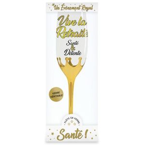 Coupe à Champagne 1 Flûte à champagne retraite doré or 25cm REF/FLCM