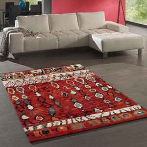 tapis rouge moderne 180 x 200 cdiscount