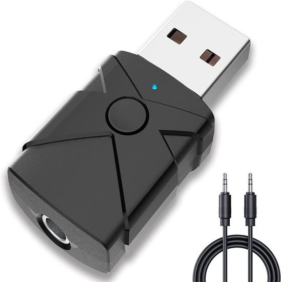 SONRU Émetteur-récepteur Bluetooth 5.2, Câble Audio Auxiliaire 3,5 Mm