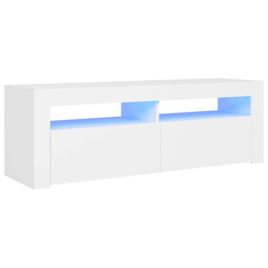 Meubles TV 2 Pcs Avec Lumières LED Blanc 75x35x40 Cm WET9034