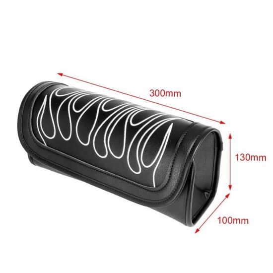 Sacoche De Selle Moto Cuir Noir – PARRYS LEATHER WORLD – Capacité 5L