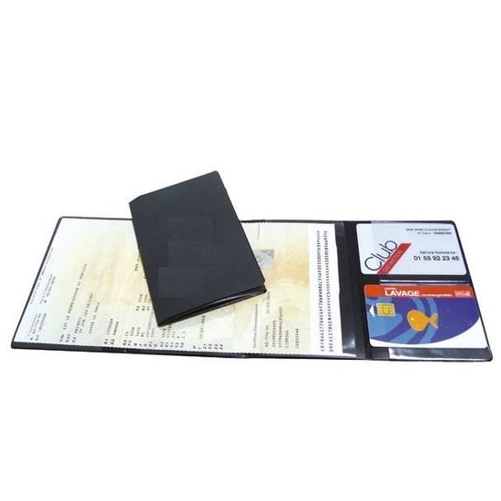 Étui Porte-documents Voiture GHADA - 2 Compartiments PVC, Pour Carte Grise Et Permis, Fabriqué En Allemagne - 13