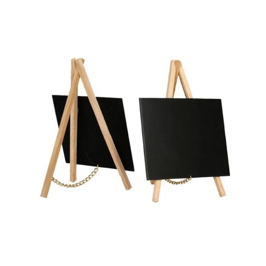 Lot De 15 Mini Ardoises Avec Chevalets - 3 Formes En Bois - Pour Buffet, Mariage, étiquettes - Avec 2 Feutres Craie - 9