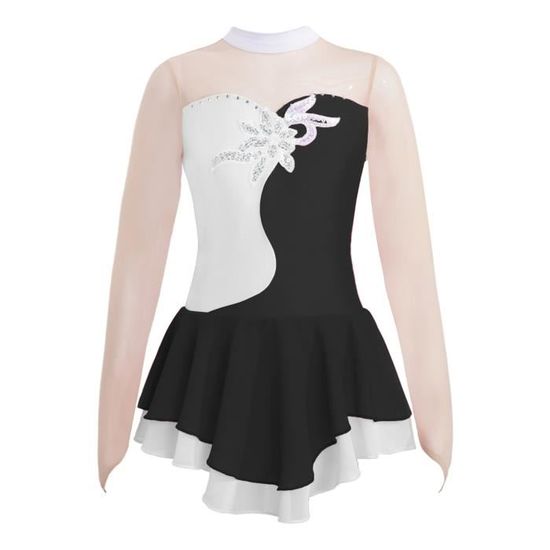 Ranrann Justaucorps Gymnastique Fille Sans Manches Strass - Tenue Danse Patinage 5-16 Ans