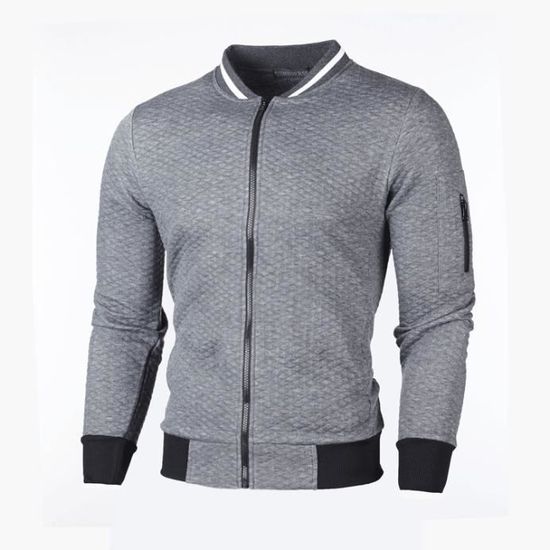 Mymyguoe Sweat à Capuche Pour Homme - Cardigan En Tricot - Léger - Veste De Sport - Veste De Survêtement Chaude - Veste De Transition - Cadeau Pour Homme Et Garçon, Café, S