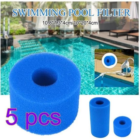 Filtre En Mousse Pour Spa Intex Filtre De Piscine En Mousse De Type B Pour Système De Pompe Intex - Nettoyeur D'eau Lavable Et Réutilisable - Bleu - 14 ,5 X 4,5 X