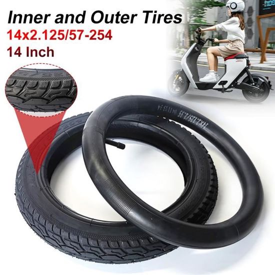 Pneu Avec Chambre à Air Pour Scooter électrique - Taille 200x50 - Pour Remplacement, Bonne Adhérence Et Confort