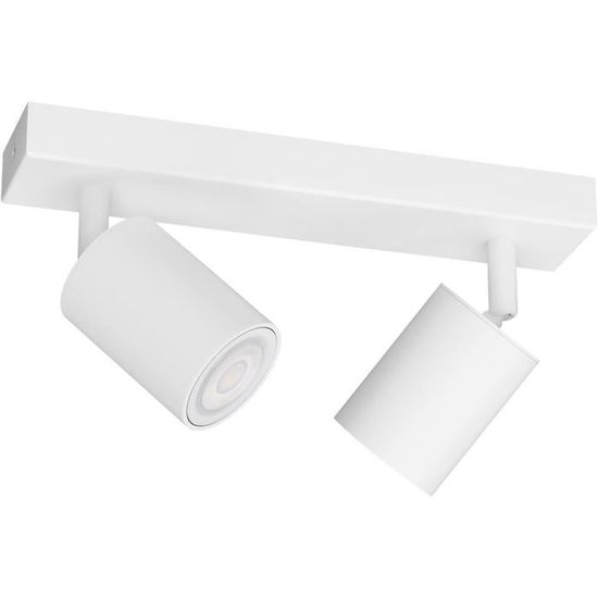 Spot Encastrable MAYTONI 2 Flammes Blanc - Orientable, GU10 (non Inclus), IP20, Dimensions 17.5x9.2x6 Cm - 6