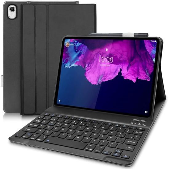 Pack étui Slim Noir + Clavier Pour Lenovo Tab P11 / P11 Plus (TB-J606F) 2021