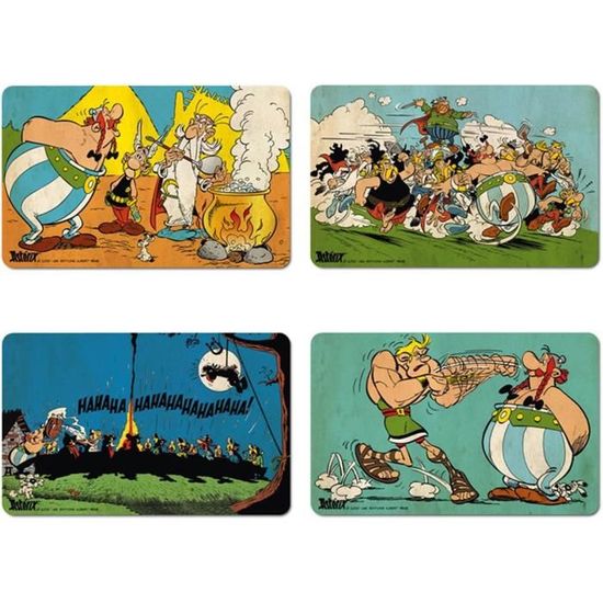 Asterix Le Gaulois épisodes Set De 4 Planches Petit-Déjeuner