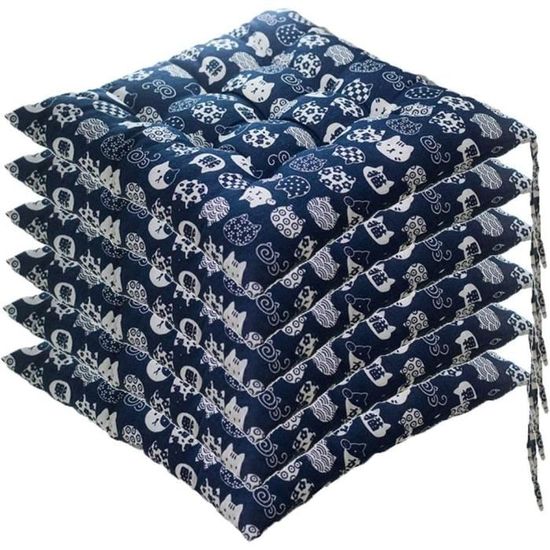 Coussin De Siège Carré Amovible Avec Housse Lavable - Mousse Mémoire De Forme - Taille 45x45cm - Antidérapant - Pour Chaise, Bureau, Jardin, Voiture