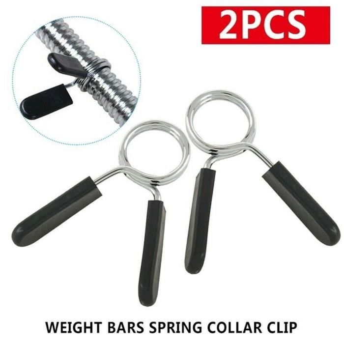 2 pièces 25mm haltères gymnastique Spinlock colliers Barbell collier serrure haltères Clips barre de poids haltère serrure pince res