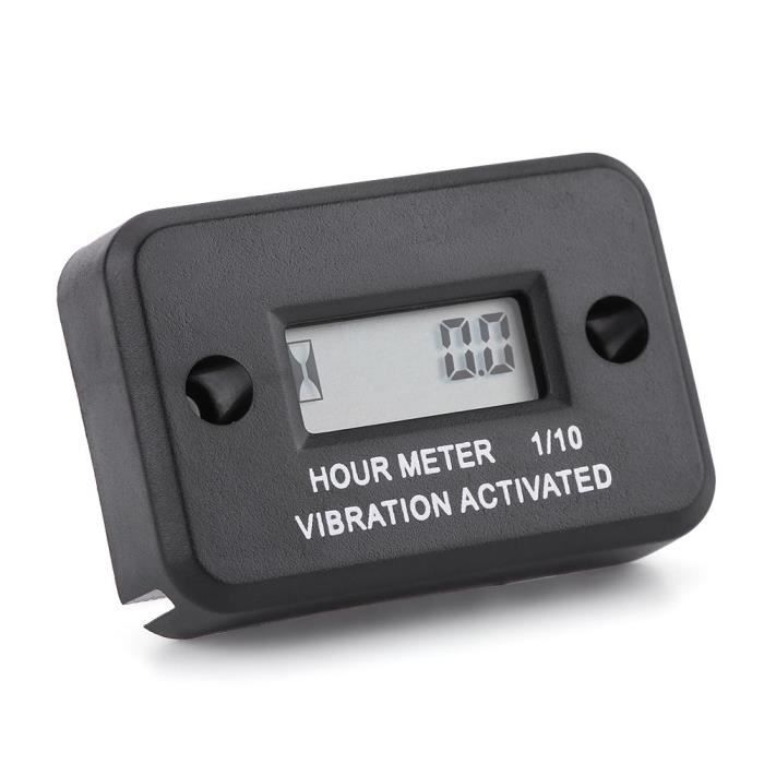 MEIHE Compteur d'heures de vibration numerique LCD pour bateau moto VTT