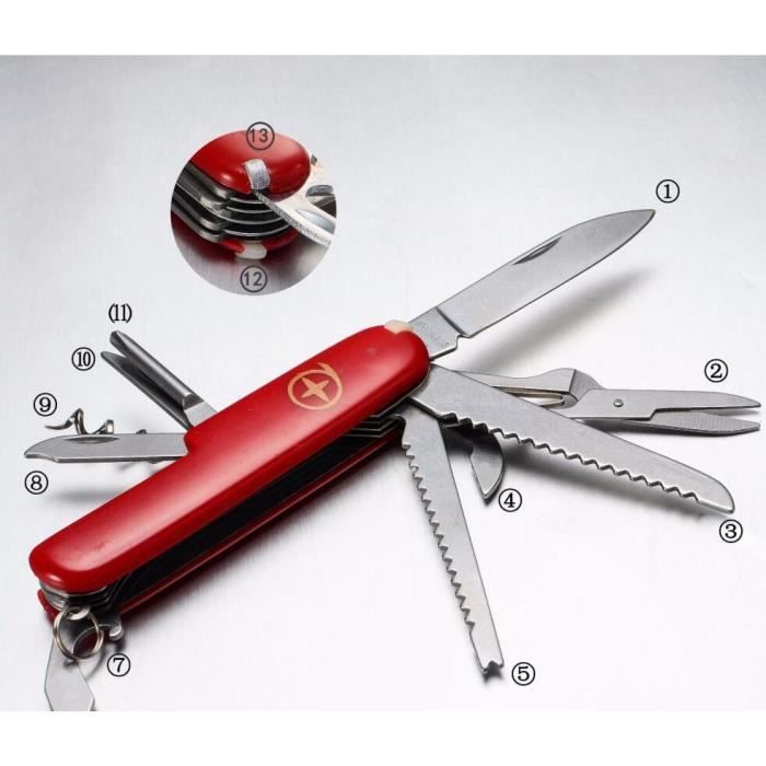 Multifonctionnel Saber Outdoor Saber Multifonction Couteau Pliant Multifonction Outil Multifonction Couteau