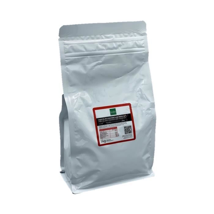 Pistole chocolat de couverture noir 56% - Sachet 1kg