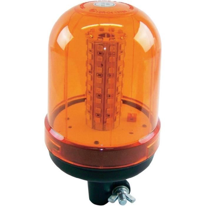 Gyrophare 12/24V pour montage fixe orange