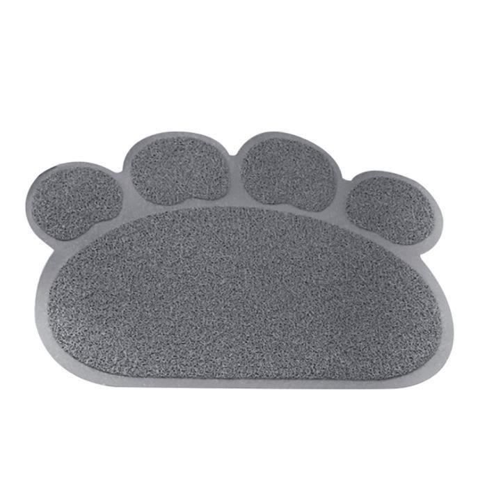 Pures mignons empreintes pad chien tapis de litière pour chat gris 5612.