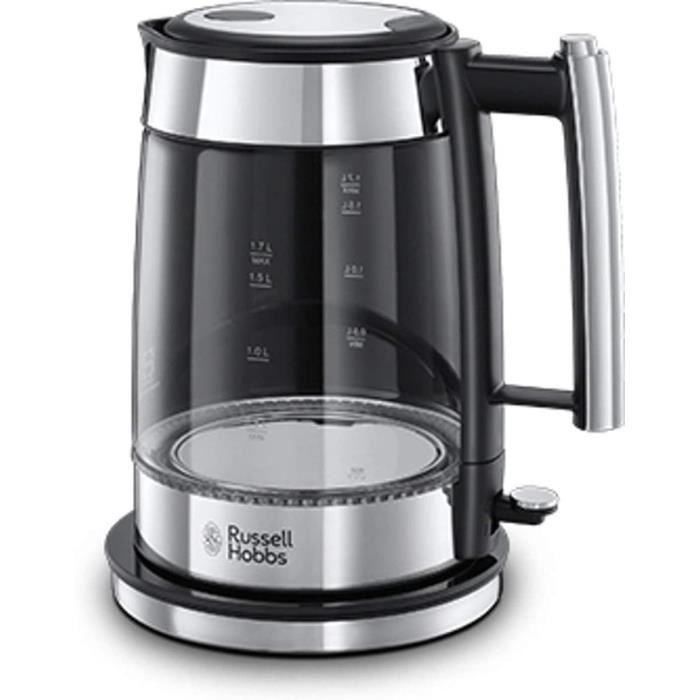 Russell Hobbs Bouilloire Electrique en Verre 1,7L, Filtre Amovible Lavable - 23830-70 Elegance