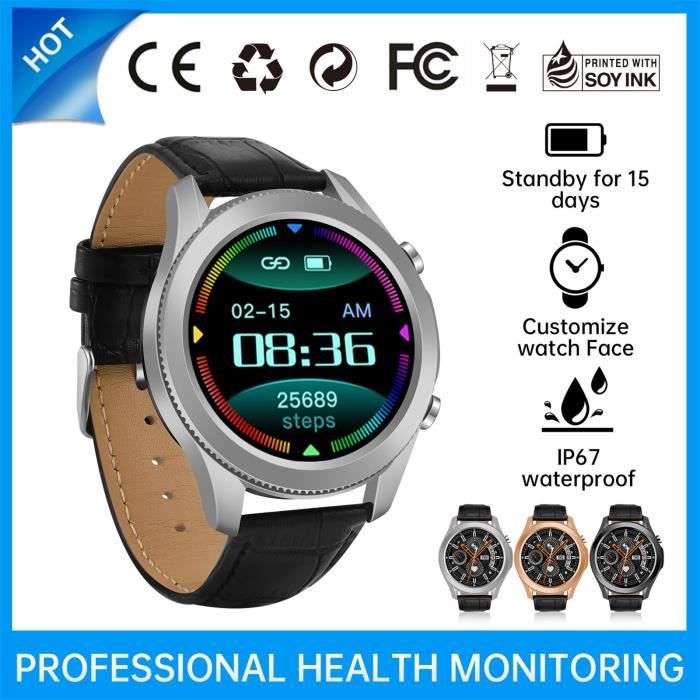 Smart watch Nouvelle montre intelligente Bluetooth W3 Mesure de la fréquence cardiaque d'appel plein écran FWX210305001SL