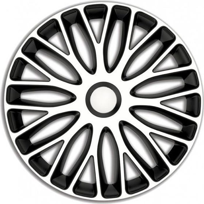 AutoStyle enjoliveurs Mugello 17 pouces ABS blanc/noir set de 4