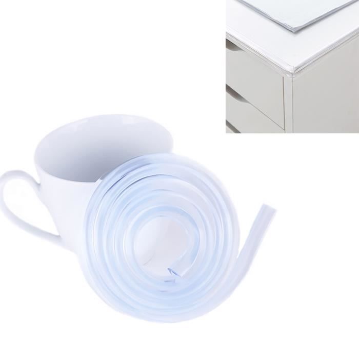 Protecteurs de bord de table transparents Bande de pare-chocs avec ruban adhésif double face 2M + 2 rolls 3M
