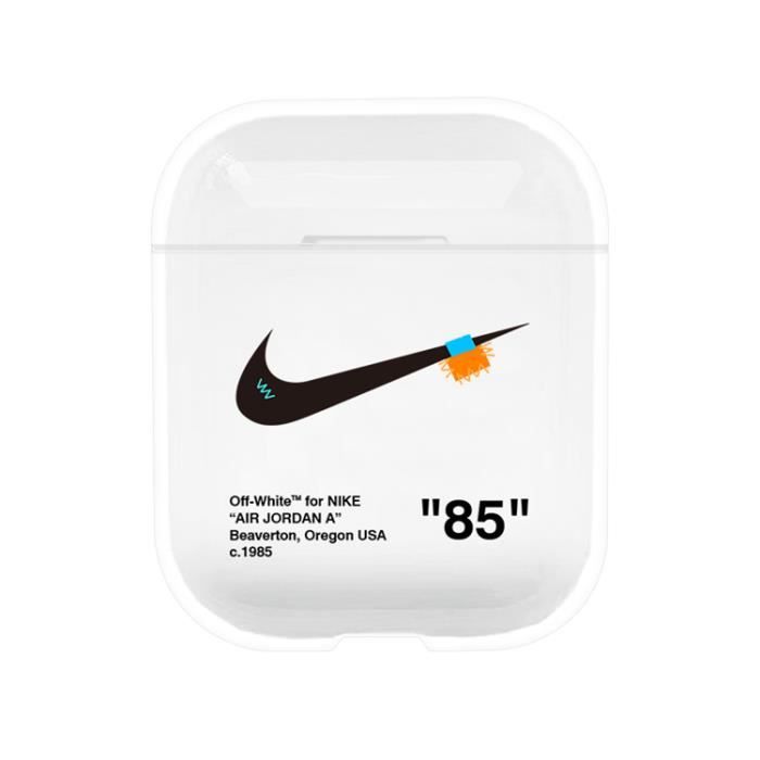 MAXLABER Coque AirPods,NIKE Logo 2 Protection en Silicone Anti Choc Compatible Android Apple iPhone AirPods