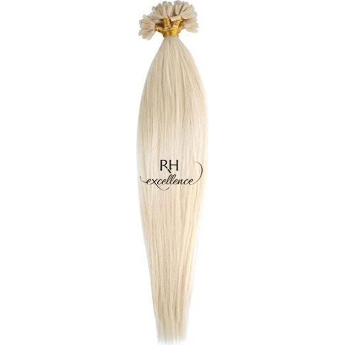 Extension Keratine - Blond très très clair N°60 - Lisse - Extension a chaud - Premium