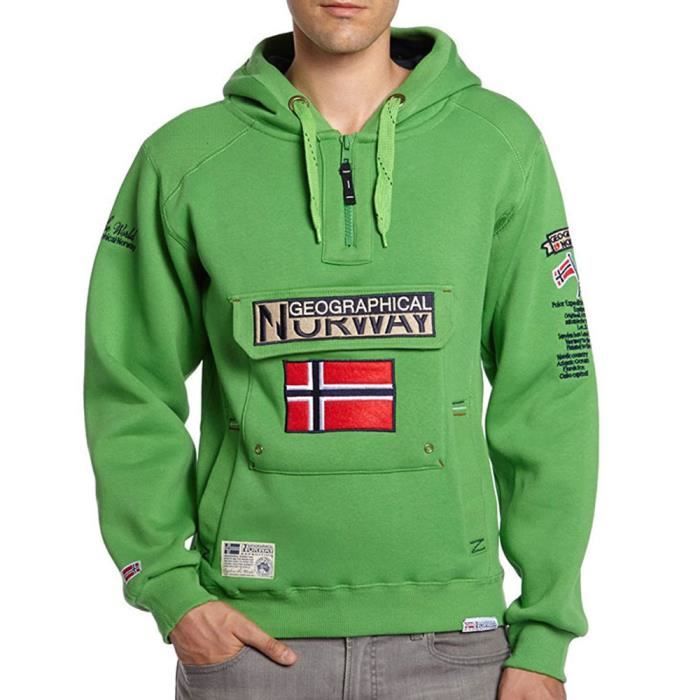 Sweat Vert Homme Geographical Norway Gymclass Half Zip