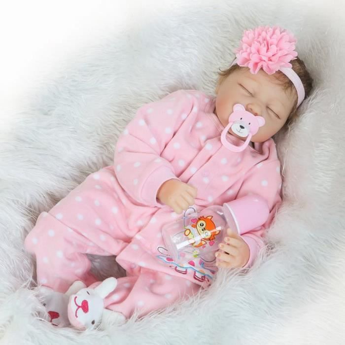 55cm Silicone Bonecas Bebe Reborn Réaliste Nouveau-Né Baby Doll Meilleur Cadeau De Noël pour Enfant Enfant Bébé Fille Brinquedos