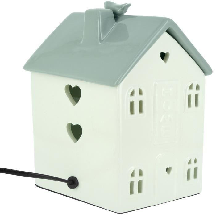 Lampe A Poser Design Maison En Céramique Home Sweet Home Blanc