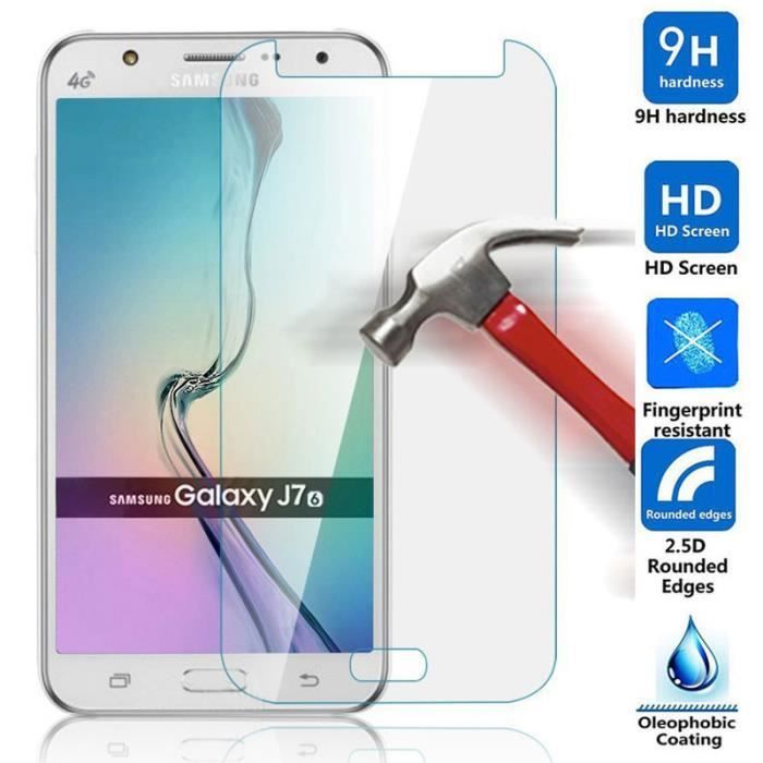 Pour Samsung Galaxy J7 (2016) SM-J710 Verre Trempé Film de Protection d'écran tactile vitre [Ultra Fine] anti choc casse
